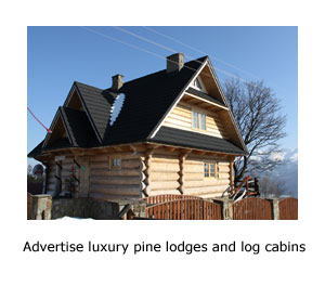 advertise luxurious 5 star pine lodges and log cabins