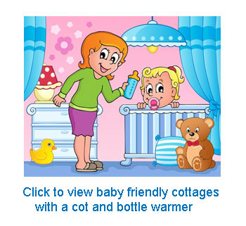 Baby friendly cottages with a bottle warmer