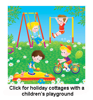 self catering holiday cottages with a childrens play park