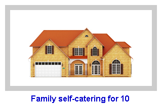 Family self-catering for 10